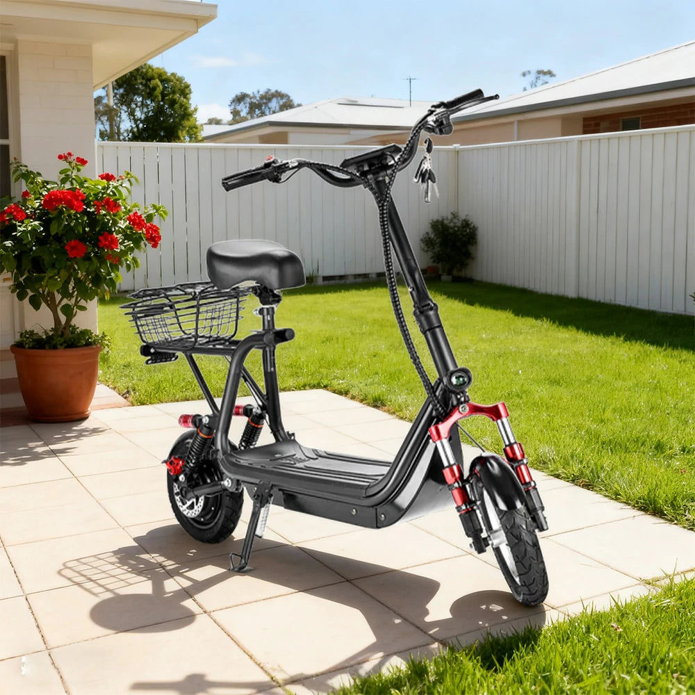 AKEZ Harley Electric Bike 48V 800W Brushless Motor, Removable Lithium Battery, 6-inch Tyres, Aluminium Suspension Single-Bar Foldable Handlebar Cruise at 25km/h ¨C Unlock More Power (Details Inside)*