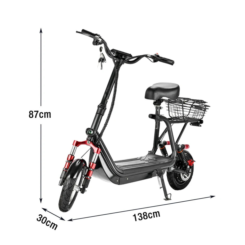 AKEZ Harley Electric Bike 48V 800W Brushless Motor, Removable Lithium Battery, 6-inch Tyres, Aluminium Suspension Single-Bar Foldable Handlebar Cruise at 25km/h ¨C Unlock More Power (Details Inside)*