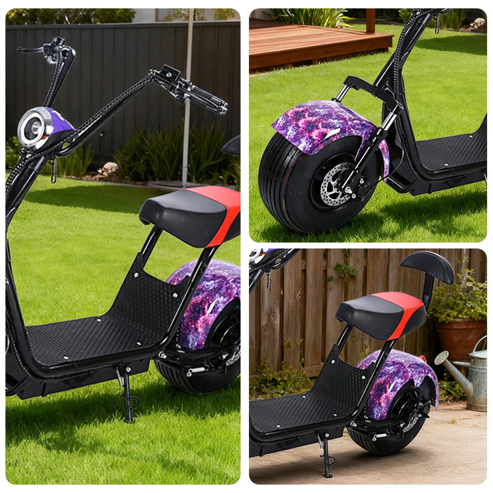 AKEZ Harley Electric Scooter 60V 1500W/2000W Brushless Motor, Lithium Battery, Dual Suspension & Rear Backrest Cruise at 25km/h ¨C Unlock More Power (Details Inside)*