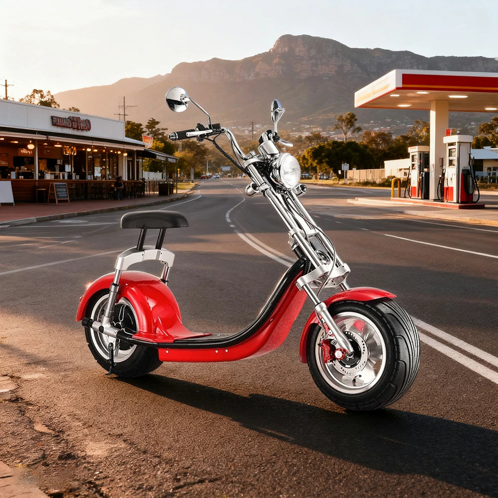 AKEZ Harley Electric Bike 60V 1500W/2000W, Brushless Motor, Lithium Battery, 12-inch Alloy Tyres Dual Suspension for Smooth Control Cruise at 25km/h ¨C Unlock More Power (Details Inside)*