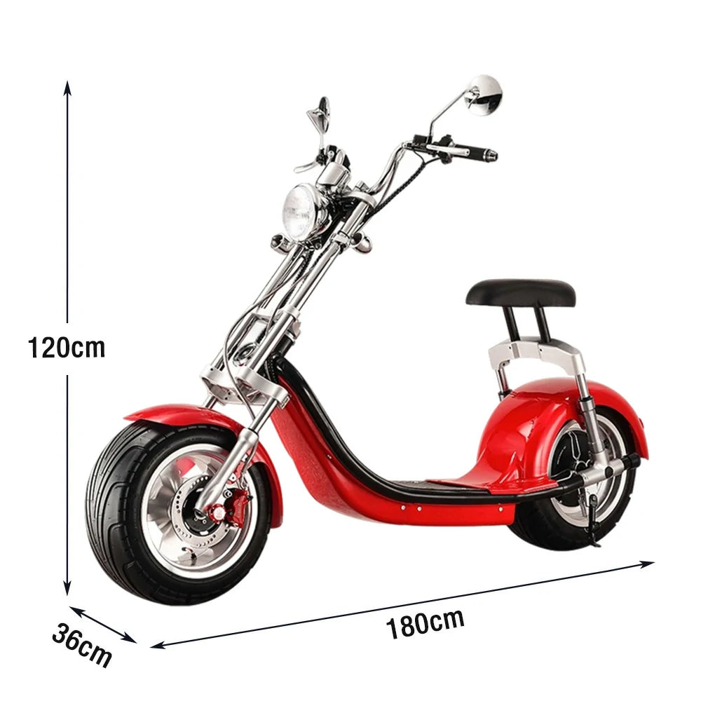 AKEZ Harley Electric Bike 60V 1500W/2000W, Brushless Motor, Lithium Battery, 12-inch Alloy Tyres Dual Suspension for Smooth Control Cruise at 25km/h ¨C Unlock More Power (Details Inside)*