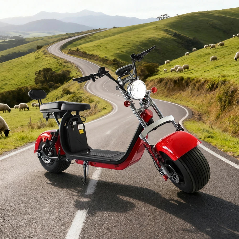 AKEZ Harley Electric Bike 60V 1500/2000W Brushless Motor, Dual Suspension System, Removable Lithium Battery, 8-inch Tyres & Waterproof Base Cruise at 25km/h ¨C Unlock More Power (Details Inside)*