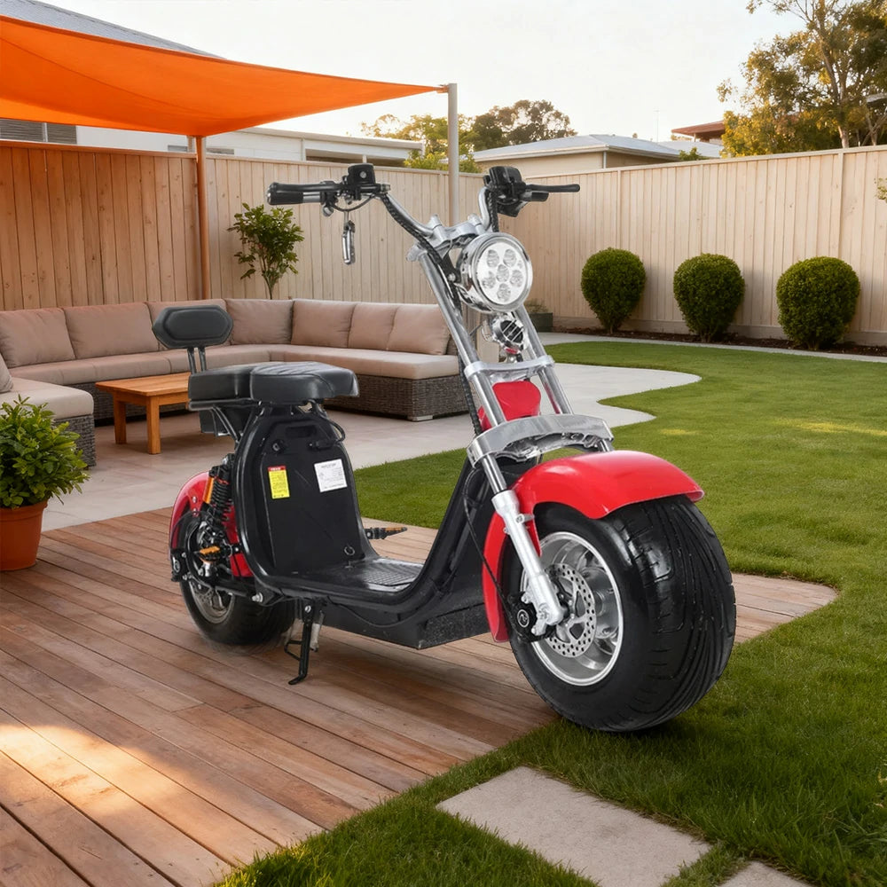 AKEZ Harley Electric Scooter 60V 1500W/2000W Brushless Motor, Dual Suspension, Removable Lithium Battery, 10-inch Tyres Cruise at 25km/h ¨C Unlock More Power (Details Inside)*