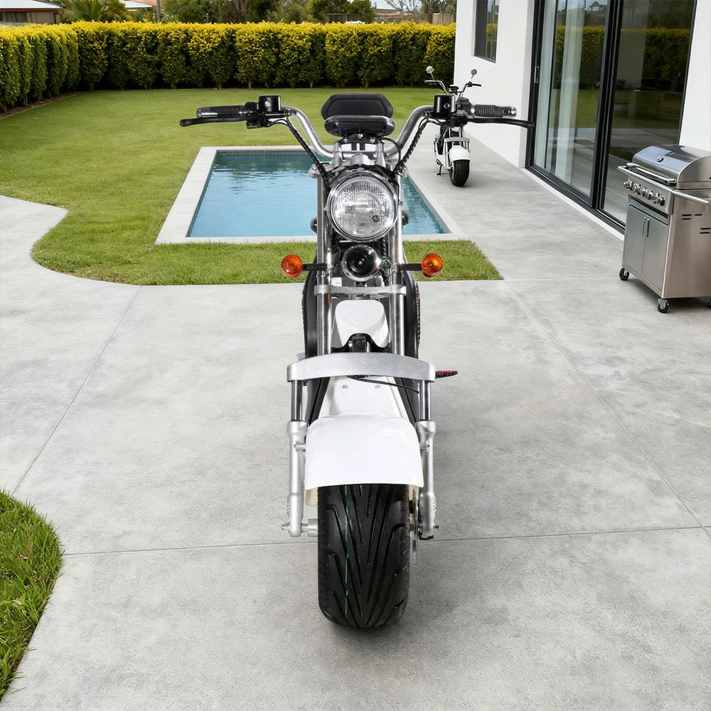 AKEZ Harley Electric Scooter 60V 1500W/2000W Motor, Removable Lithium Batteries, 10-inch Tyres & Backrest Comfort Design Cruise at 25km/h ¨C Unlock More Power (Details Inside)*