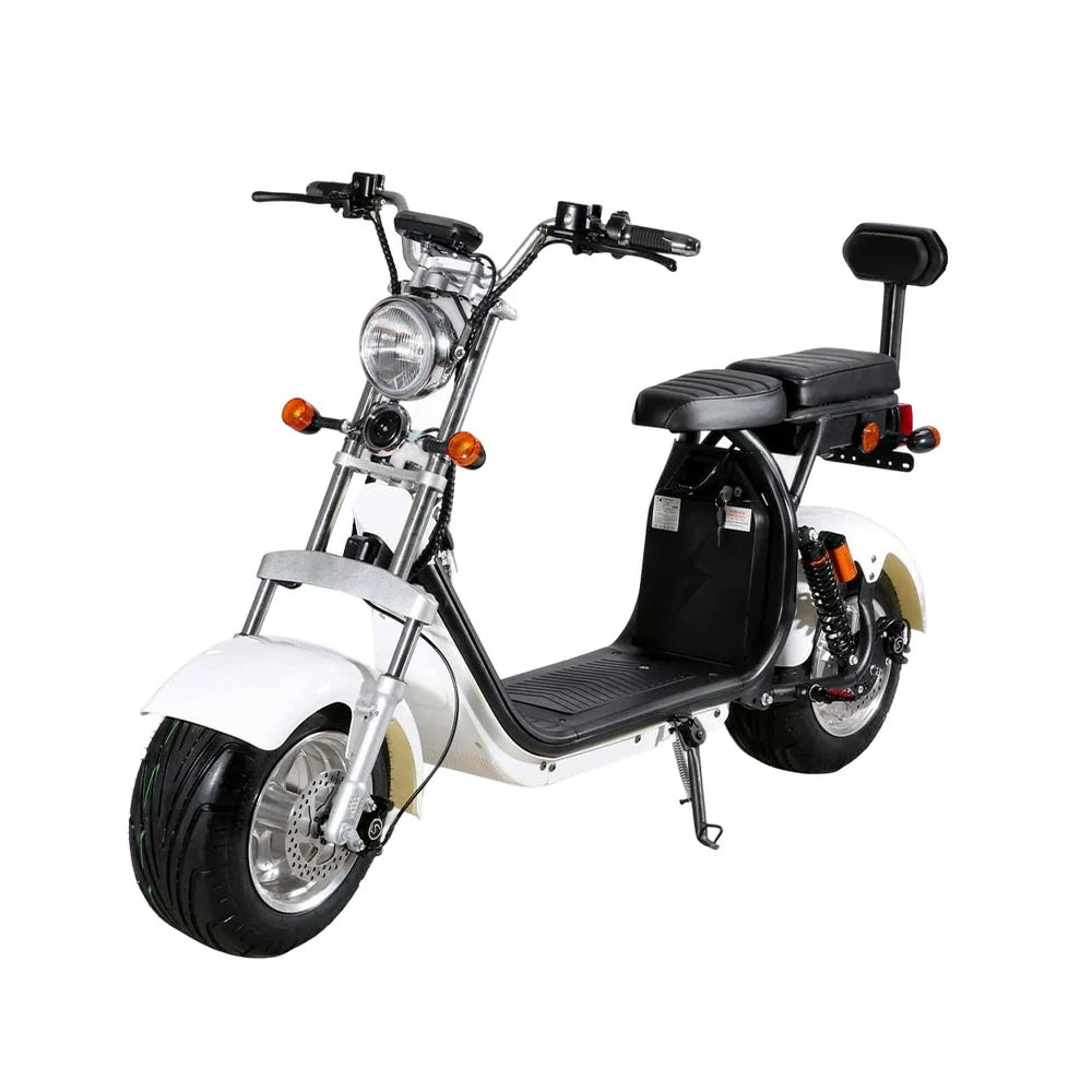 AKEZ Harley Electric Scooter 60V 1500W/2000W Motor, Removable Lithium Batteries, 10-inch Tyres & Backrest Comfort Design Cruise at 25km/h – Unlock More Power (Details Inside)*