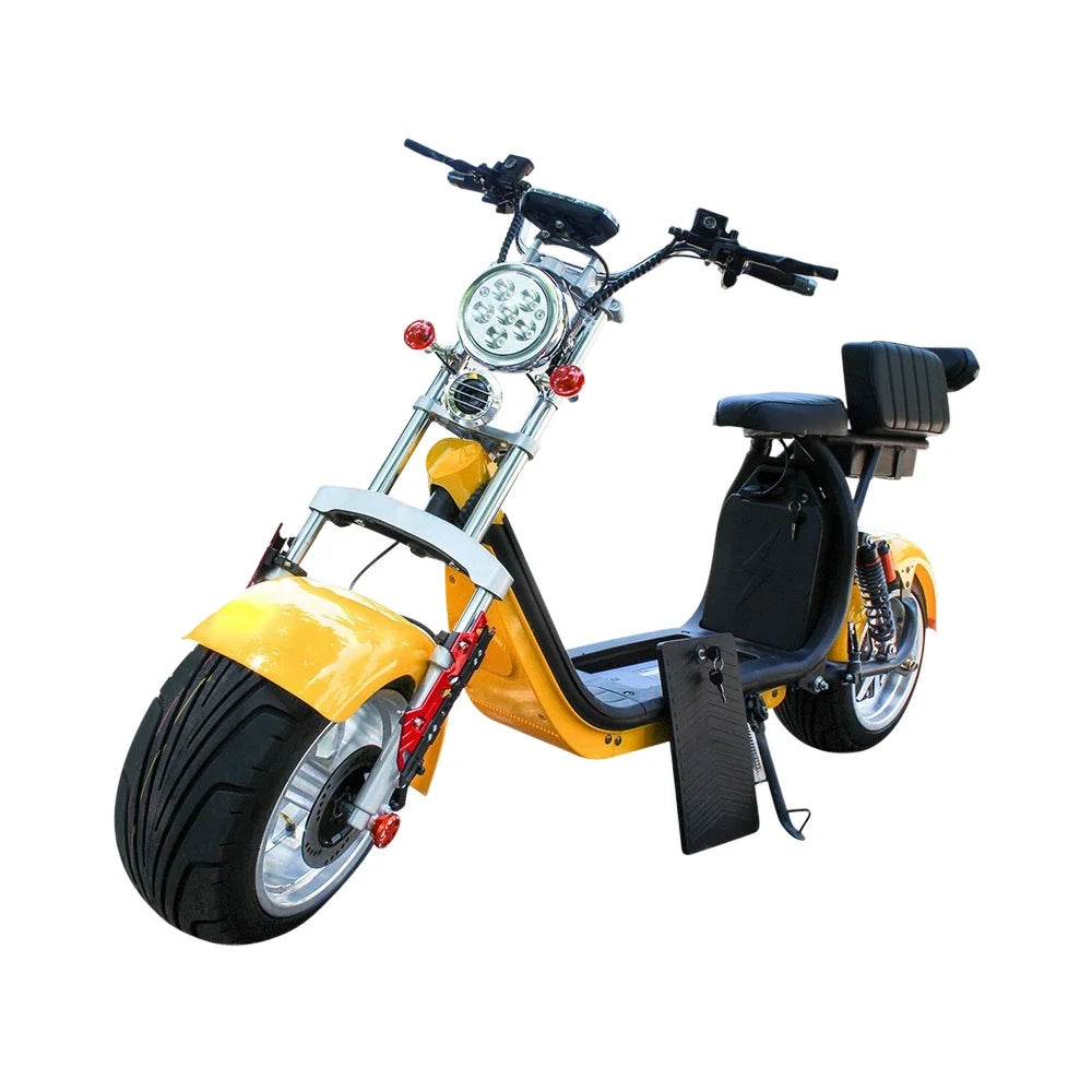 AKEZ Harley Electric Scooter 60V 1500W/2000W Brushless Motor, 12-inch Vacuum Tyres, LED Lighting & Waterproof Base Cruise at 25km/h – Unlock More Power (Details Inside)*