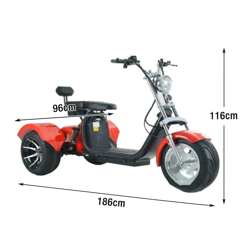 AKEZ Harley Electric Scooter 60V 1500W/2000W Brushless Motor, Removable Lithium Battery, 12-inch Vacuum Tyres, Digital LCD Dashboard Cruise at 25km/h ¨C Unlock More Power (Details Inside)*