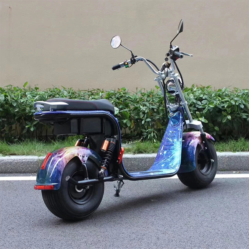 AKEZ Harley Electric Scooter 60V 1500W/2000W Brushless Motor, Removable Lithium Battery,  Rear Storage Backrest Design Cruise at 25km/h ¨C Unlock More Power (Details Inside)*