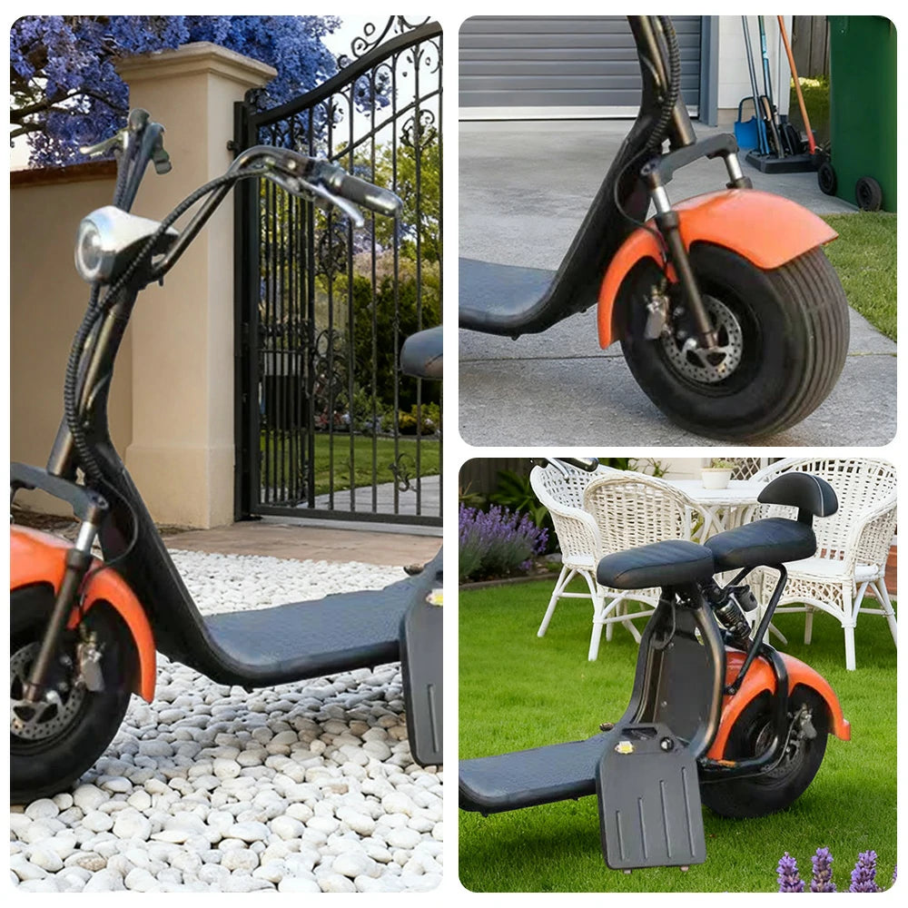 AKEZ Harley Electric Bike 60V 1500/2000W Brushless Motor, 8-inch Vacuum Tyres, Hydraulic Brakes Powerful Acceleration with Stable Control Cruise at 25km/h ¨C Unlock More Power (Details Inside)*