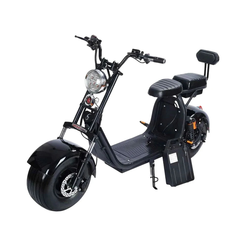 AKEZ Harley Electric Bike 60V 1500/2000W Brushless Motor, Removable Lithium Battery, 8-inch Vacuum Tyres Hydraulic & Air Suspension Cruise at 25km/h – Unlock More Power (Details Inside)*