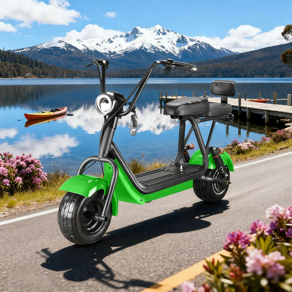 AKEZ Harley Electric Bike 60V 1500/2000W Brushless Motor, Removable Lithium Battery, 8-inch Vacuum Tyres Waterproof Base Design Cruise at 25km/h – Unlock More Power (Details Inside)*