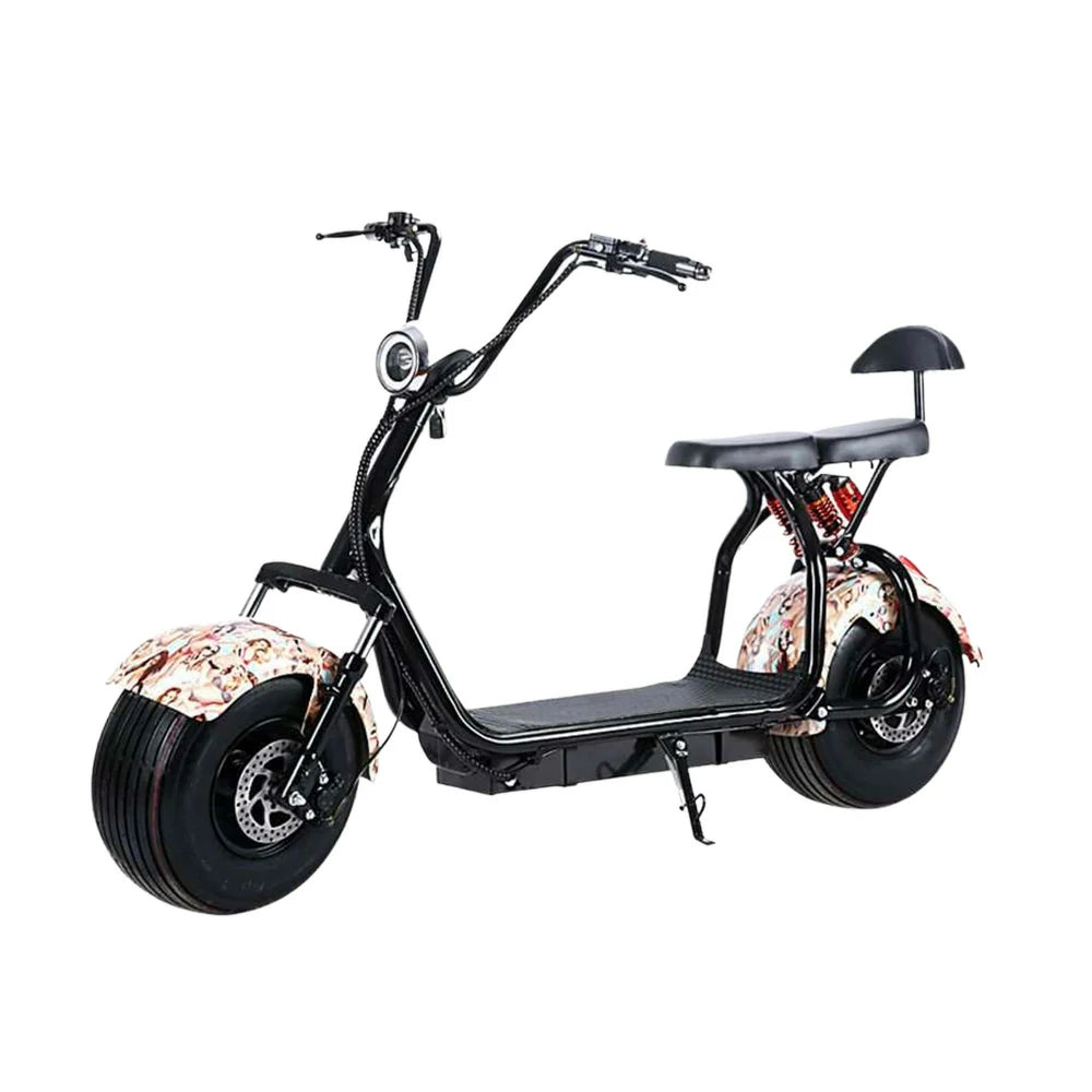 AKEZ Harley Electric Scooter 1500/2000W, Dual Suspension, 8-inch Vacuum Tyres, Lead-acid Battery - Smooth & Safe Ride Cruise at 25km/h – Unlock More Power (Details Inside)*