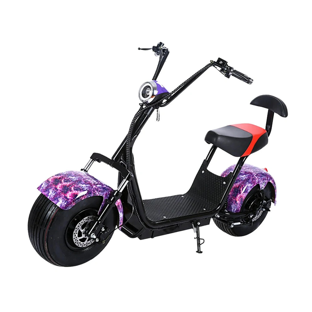 AKEZ Harley Electric Scooter 60V 1500W/2000W Brushless Motor, Lead-Acid Battery, Dual Suspension & Rear Backrest Cruise at 25km/h – Unlock More Power (Details Inside)*