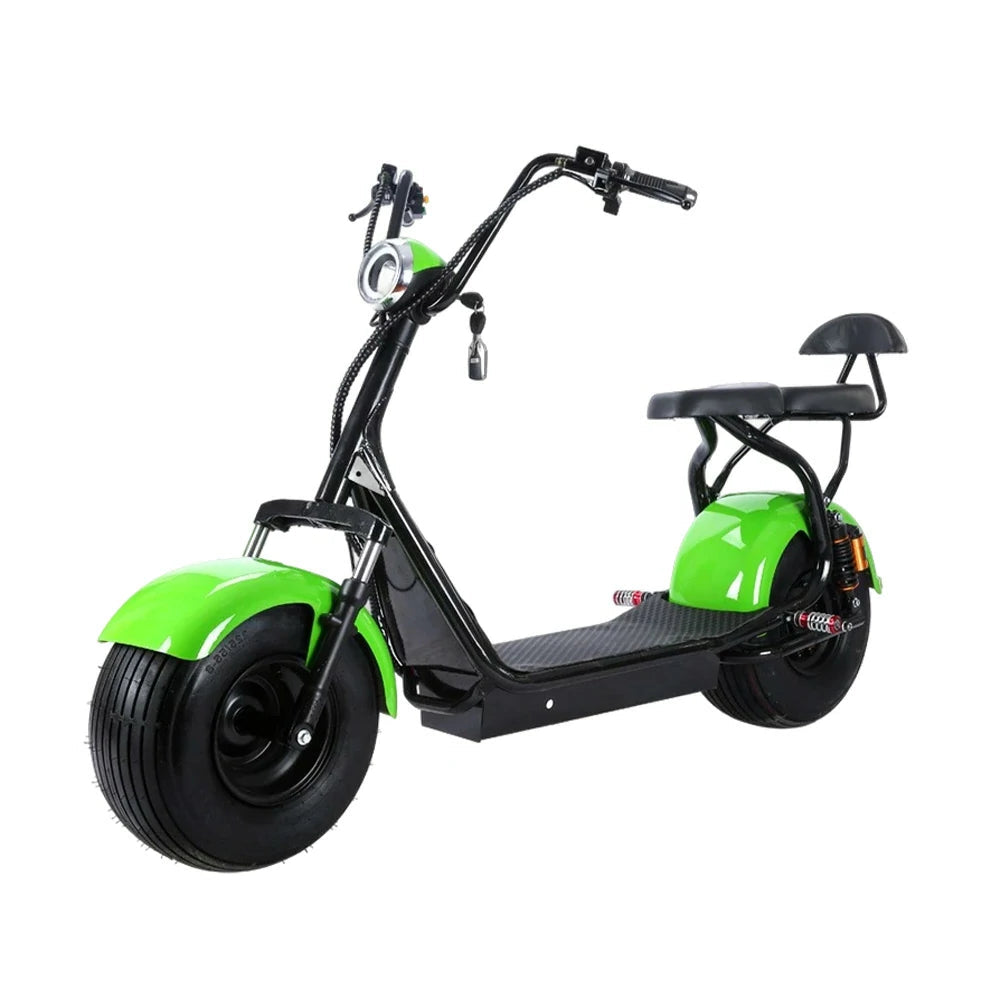 AKEZ Harley Electric Scooter 60V 1500W/2000W Brushless Motor, Lead-Acid Battery, LED Headlight, Rear Backrest, Dual Suspension Cruise at 25km/h – Unlock More Power (Details Inside)*