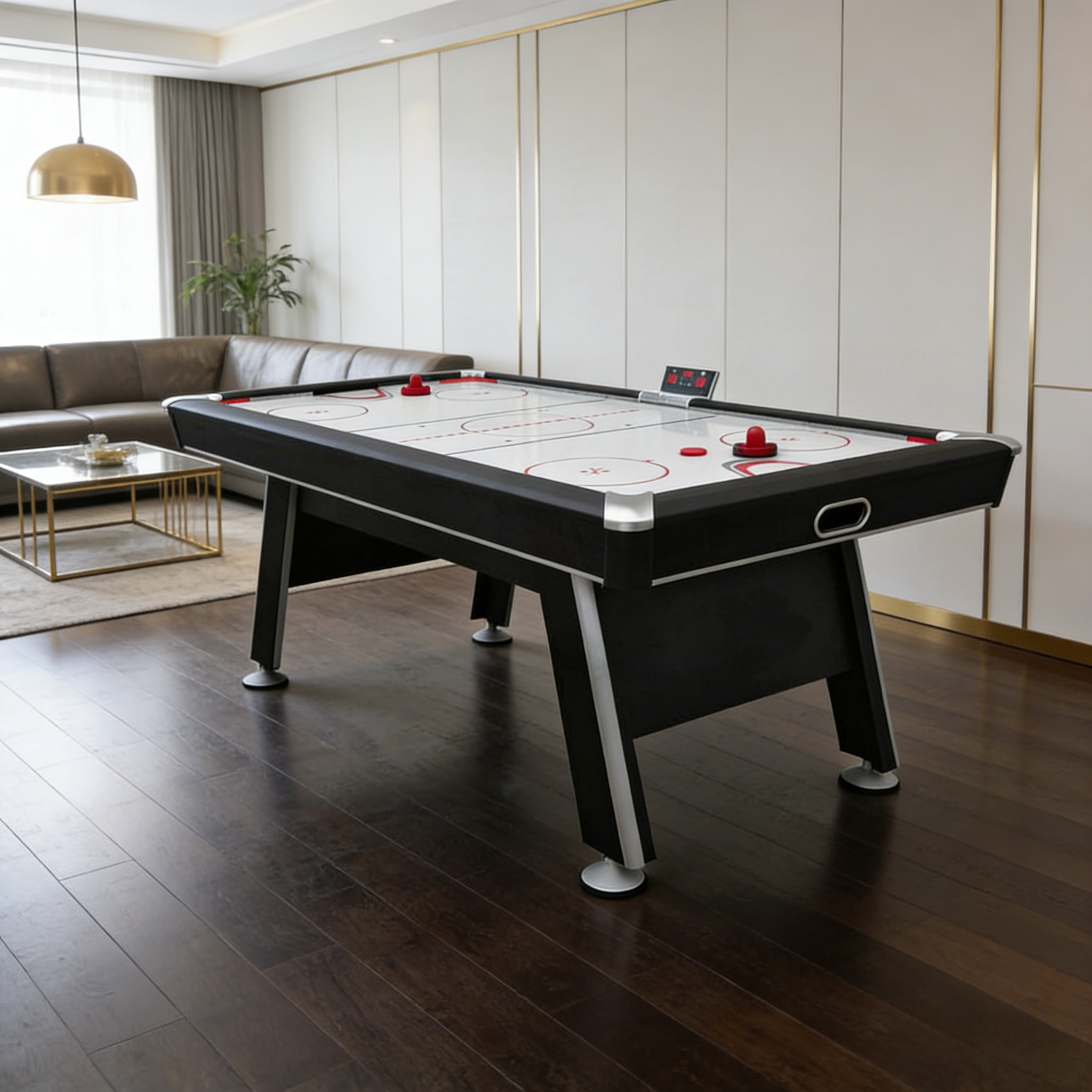GAMEON 7FT Air Hockey Table  Build with Digital Scoring Display - Smooth Air-Flow Playfield Home Entertainment Style