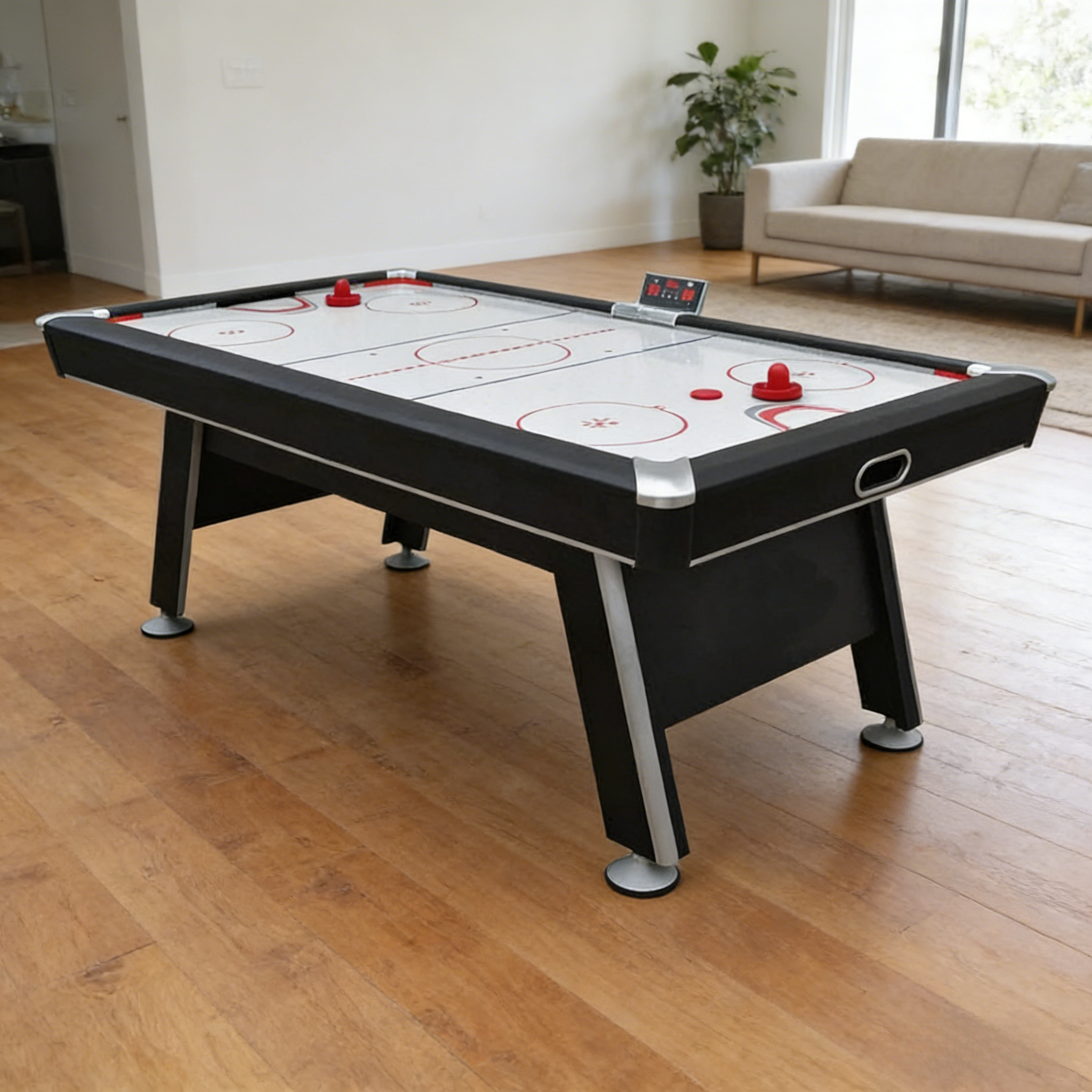 GAMEON 7FT Air Hockey Table  Build with Digital Scoring Display - Smooth Air-Flow Playfield Home Entertainment Style