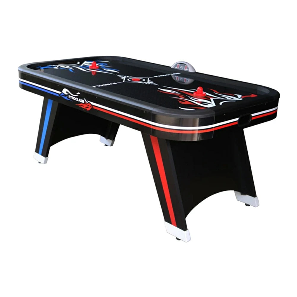 AIRMAX 7FT Air Hockey Table with Electronic Scoring, Smooth Airflow, Strong Support Legs - Red & Blue