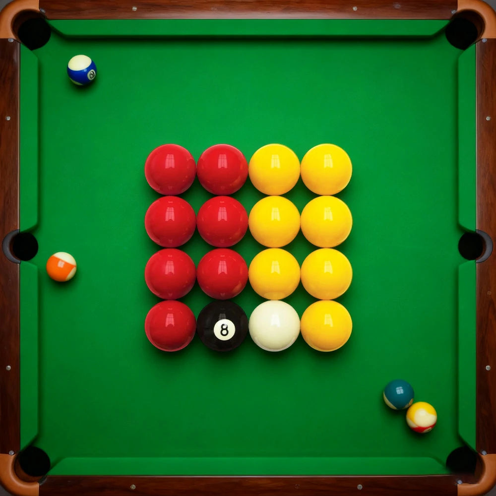 Professional Casino Balls 2" Boxed Set, Precision Resin Billiard Ball Pack with Luster Finish