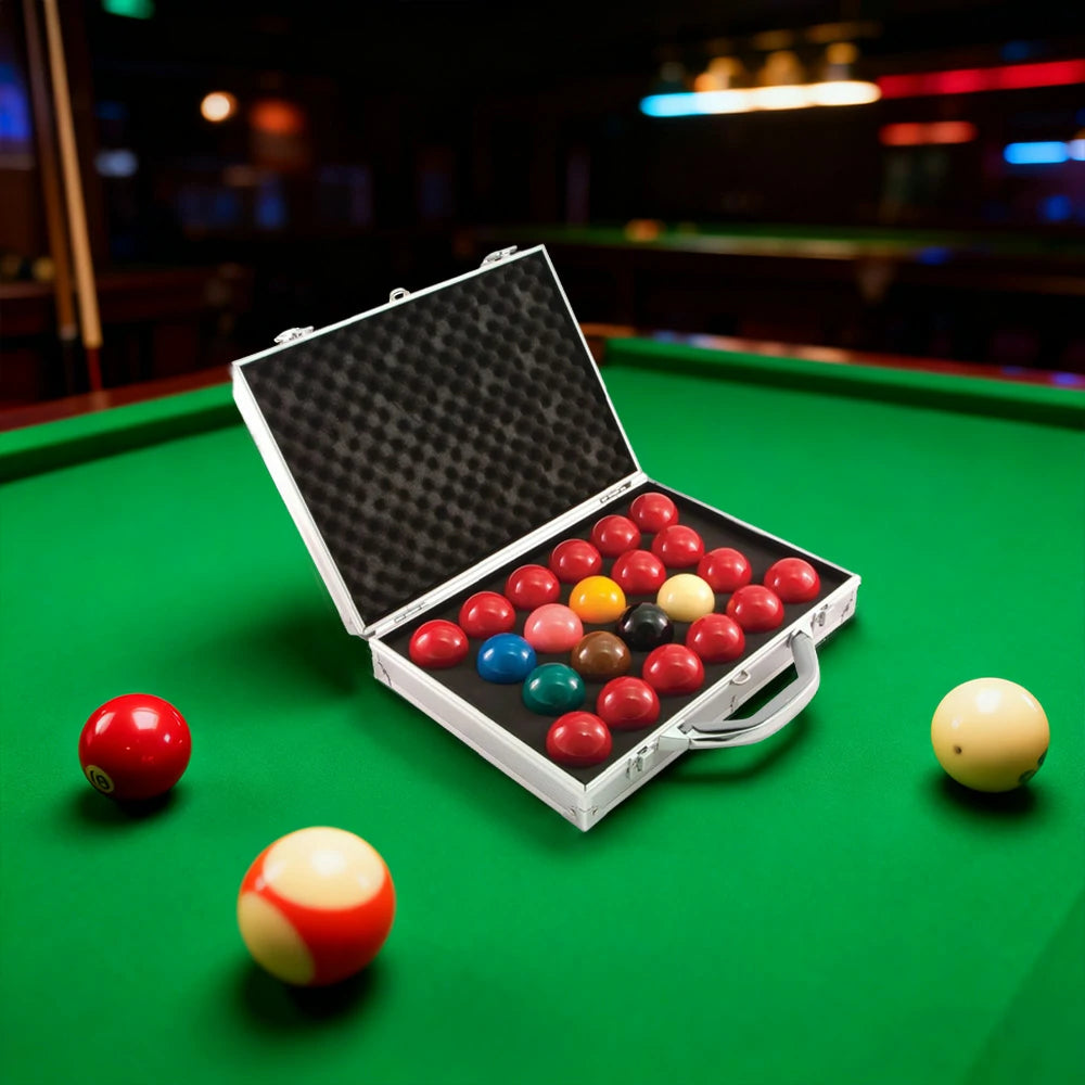 ARIX 1G Snooker Ball Set, High-Precision Phenolic Resin Balls with Aluminum Case