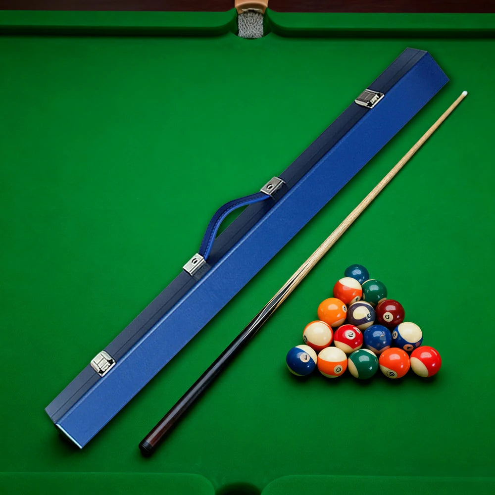 ARIX 2-Piece Cue Case 32", Hard Shell with Soft Padded Lining, Metal Clasps and Carry Handle - Blue
