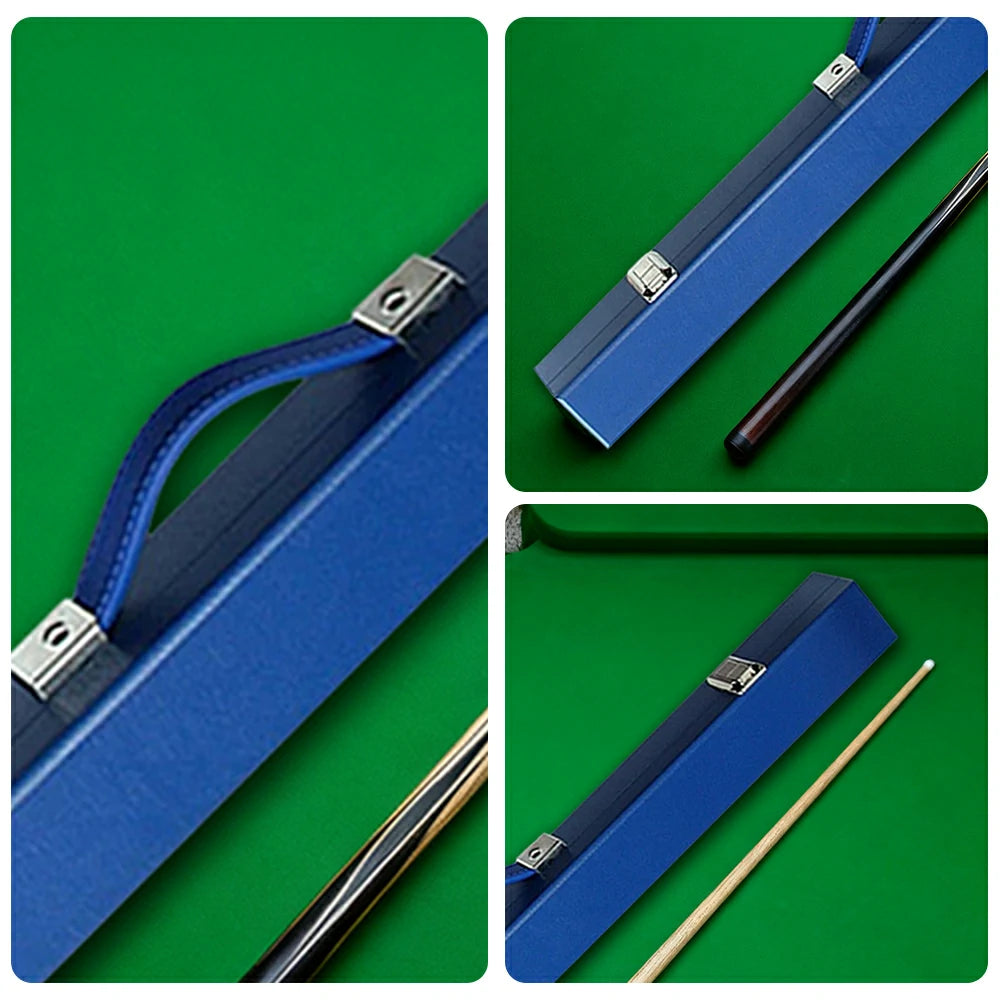 ARIX 2-Piece Cue Case 32", Hard Shell with Soft Padded Lining, Metal Clasps and Carry Handle - Blue