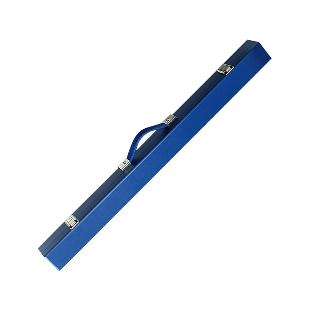 ARIX 2-Piece Cue Case 32", Hard Shell with Soft Padded Lining, Metal Clasps and Carry Handle - Blue