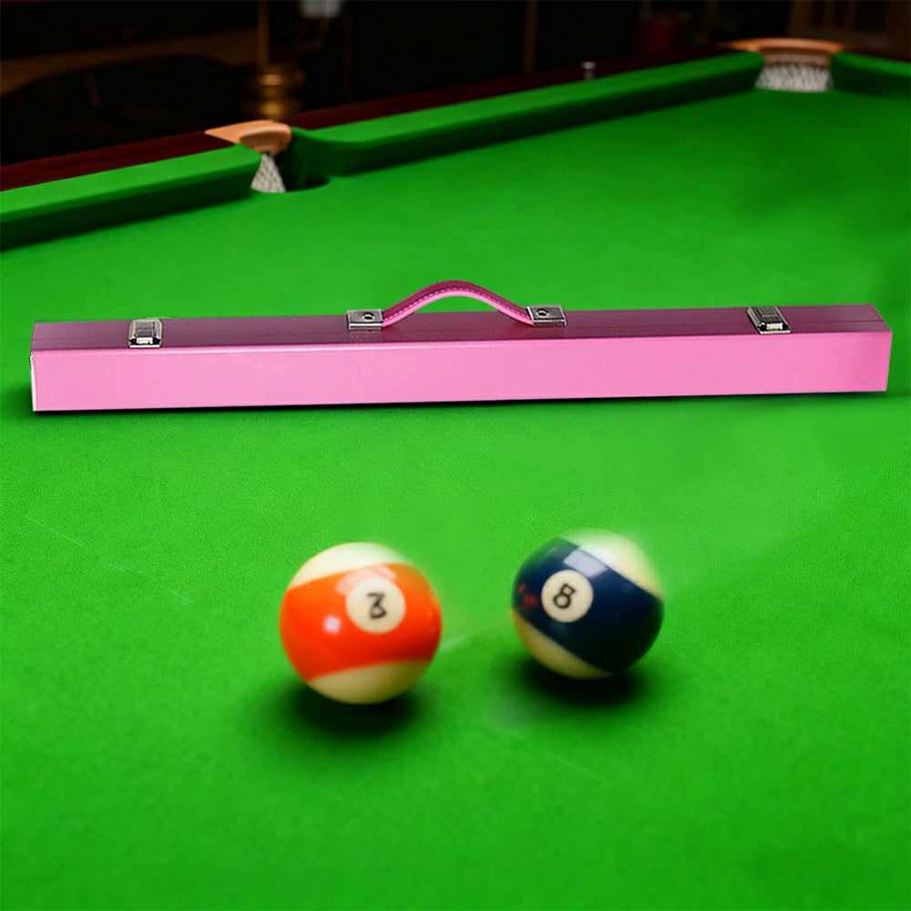 ARIX 2-Piece Cue Case 32", Hard Shell with Soft Padded Lining, Metal Clasps and Carry Handle - Pink