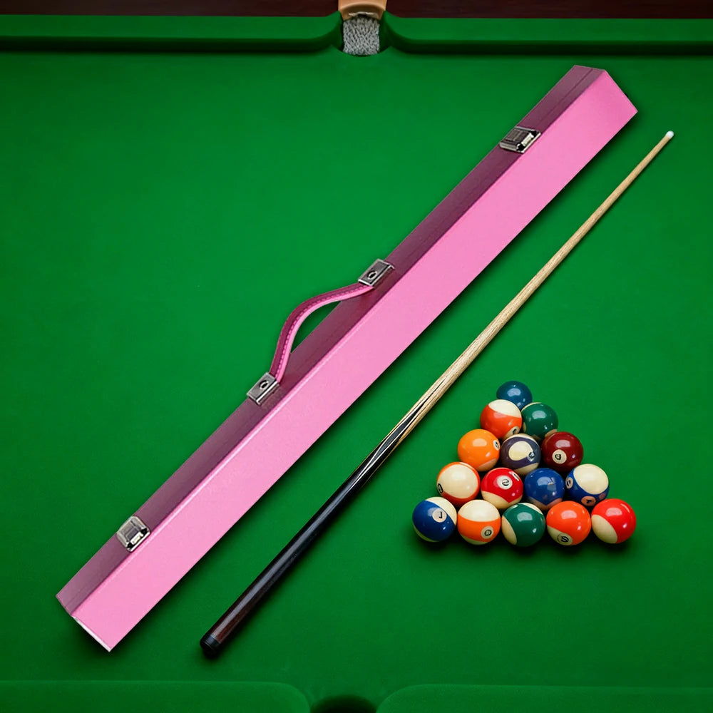 ARIX 2-Piece Cue Case 32", Hard Shell with Soft Padded Lining, Metal Clasps and Carry Handle - Pink