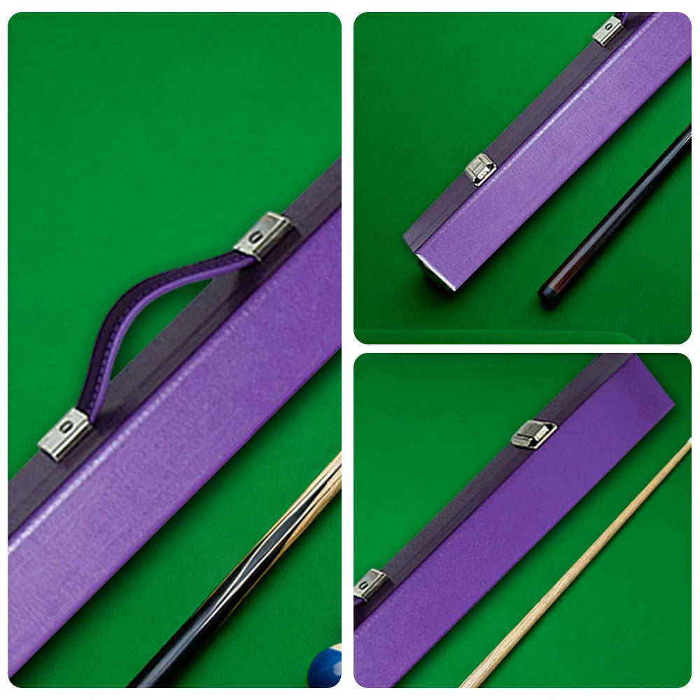 ARIX 2-Piece Cue Case 32", Hard Shell with Soft Padded Lining, Metal Clasps and Carry Handle - Purple
