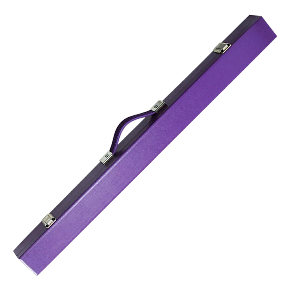 ARIX 2-Piece Cue Case 32", Hard Shell with Soft Padded Lining, Metal Clasps and Carry Handle - Purple