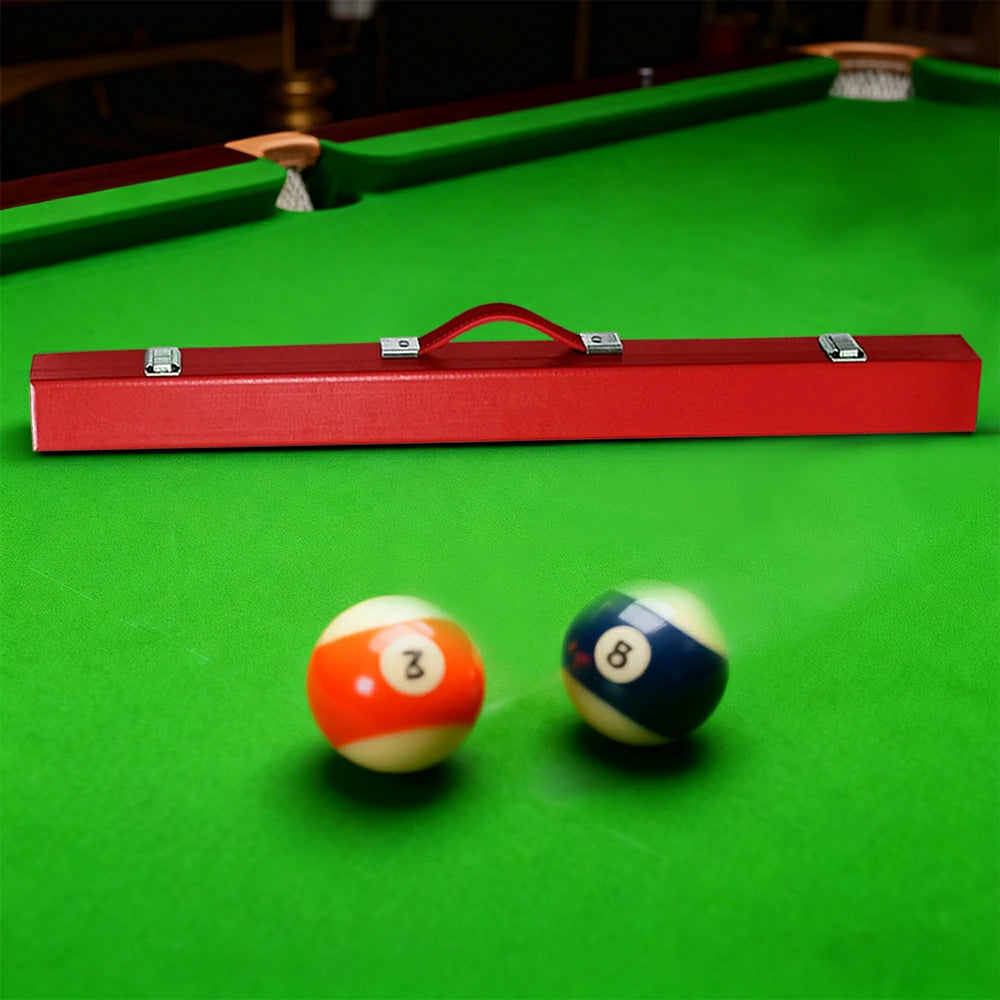 ARIX 2-Piece Cue Case 32", Hard Shell with Soft Padded Lining, Metal Clasps and Carry Handle - Red