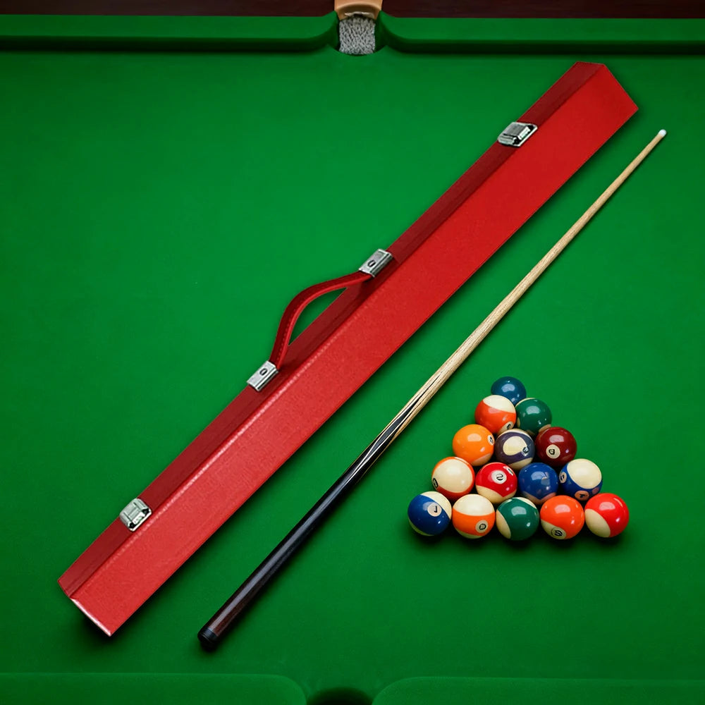 ARIX 2-Piece Cue Case 32", Hard Shell with Soft Padded Lining, Metal Clasps and Carry Handle - Red