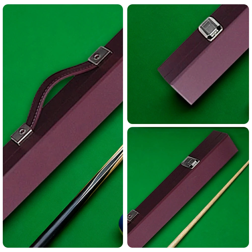 ARIX 2-Piece Cue Case 32", Hard Shell with Soft Padded Lining, Metal Clasps and Carry Handle - Burgundy
