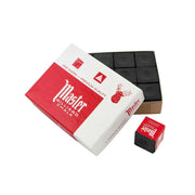 ARIX Master 12-Pack Billiard Cue Chalk, Premium Texture & Consistent Grip - Black