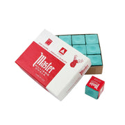 ARIX Master 12-Pack Billiard Cue Chalk, Premium Texture & Consistent Grip - Green