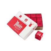 ARIX Master 12-Pack Billiard Cue Chalk, Premium Texture & Consistent Grip - Red