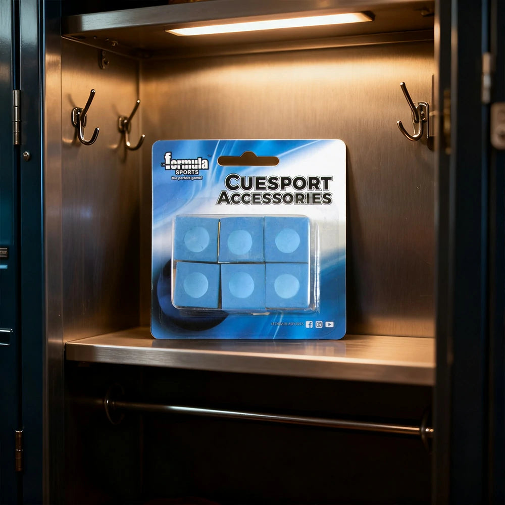 ARIX Pioneer Chalk 6-Pack, Tournament-Grade Cue Chalk with Smooth Coating - Blue