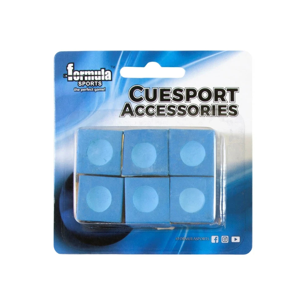 ARIX Pioneer Chalk 6-Pack, Tournament-Grade Cue Chalk with Smooth Coating - Blue