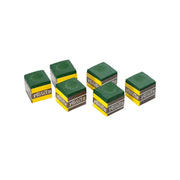 ARIX Pioneer Chalk 6-Pack, Tournament-Grade Cue Chalk with Smooth Coating - Green