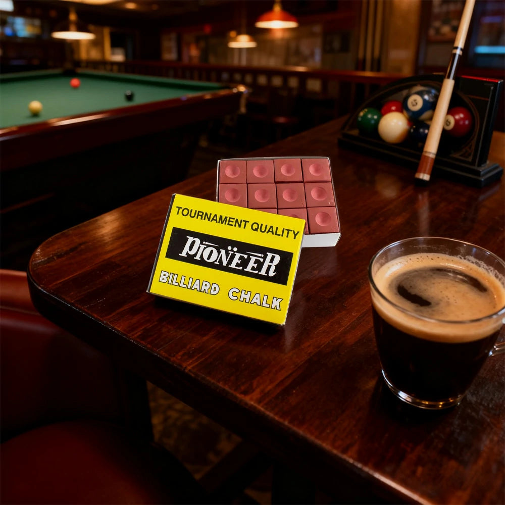 ARIX Pioneer Chalk 12-Pack, Tournament-Grade Cue Chalk with Smooth Coating - Red