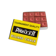 ARIX Pioneer Chalk 12-Pack, Tournament-Grade Cue Chalk with Smooth Coating - Red