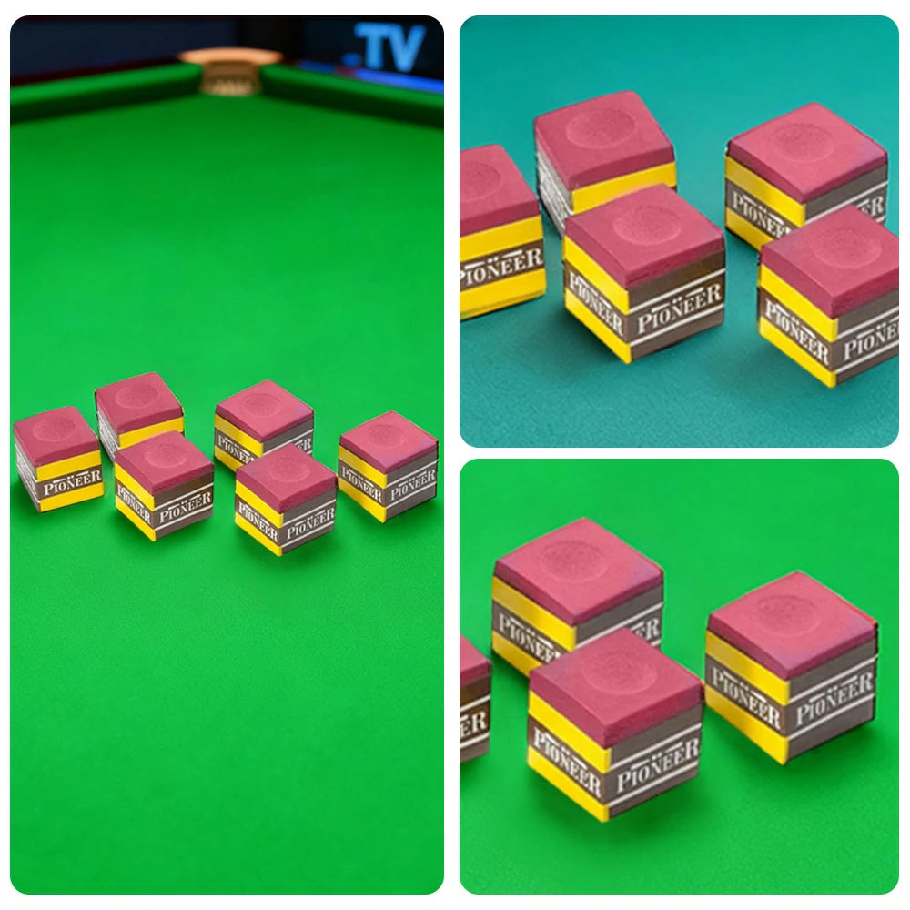 ARIX Pioneer Chalk 6-Pack, Tournament-Grade Cue Chalk with Smooth Coating - Red