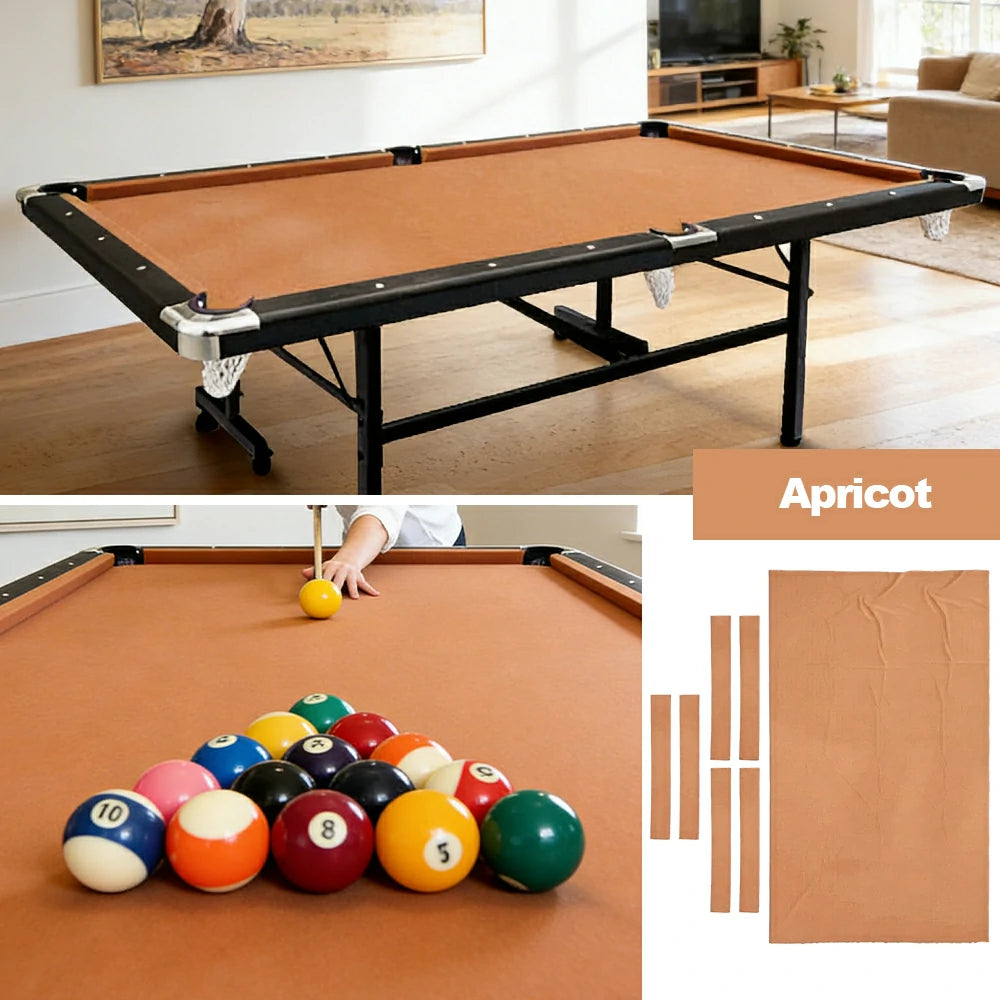 ARIX 7/8/9FT Billiard Table Cloth - High-Density Wool Blend, Anti-Pilling Durable Fabric for Smooth & Accurate Play - Apricot