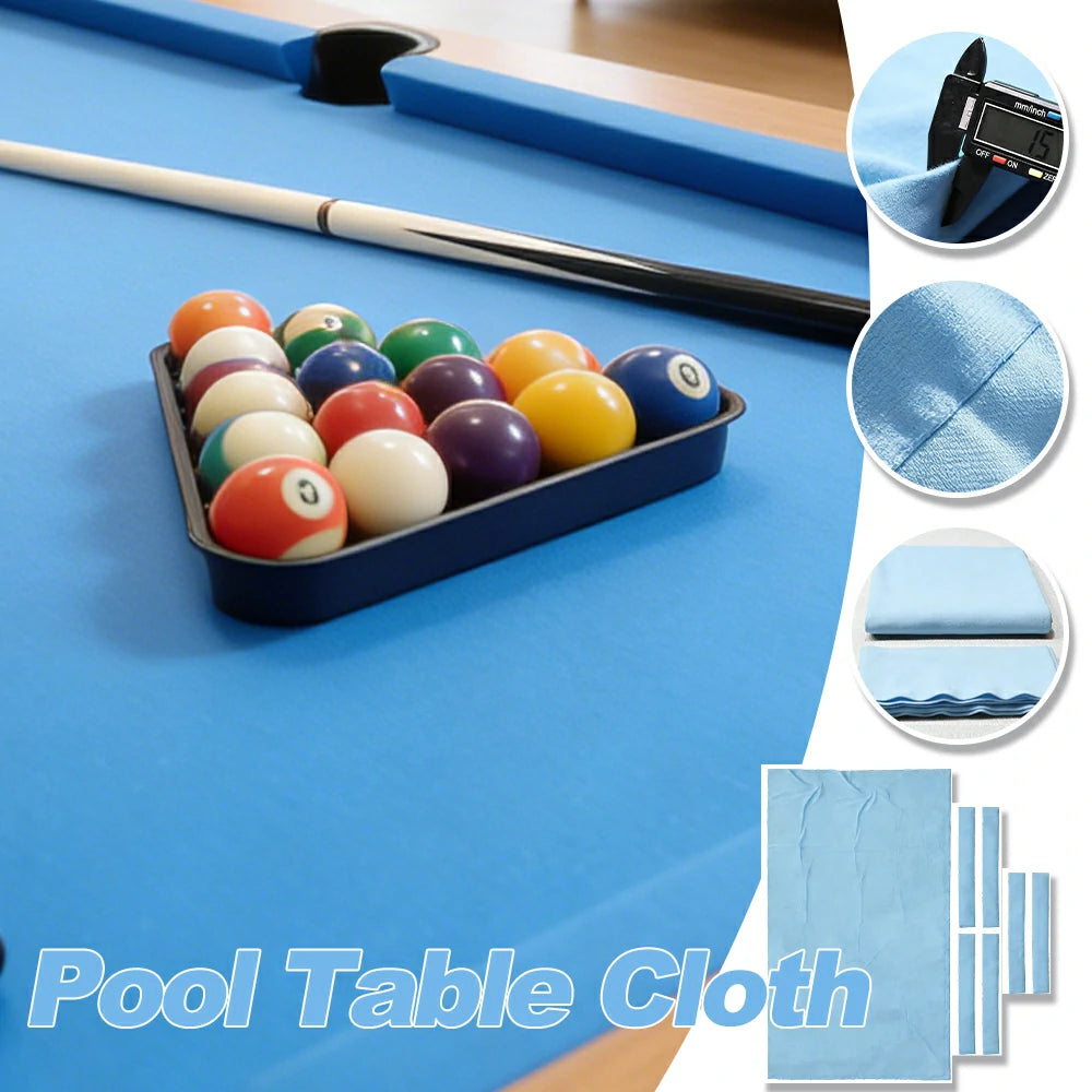 ARIX 7/8/9FT Billiard Table Cloth - High-Density Wool Blend, Anti-Pilling Durable Fabric for Smooth & Accurate Play - Baby Blue