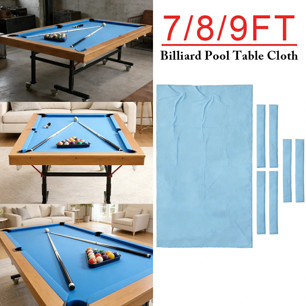 ARIX 7/8/9FT Billiard Table Cloth - High-Density Wool Blend, Anti-Pilling Durable Fabric for Smooth & Accurate Play - Baby Blue