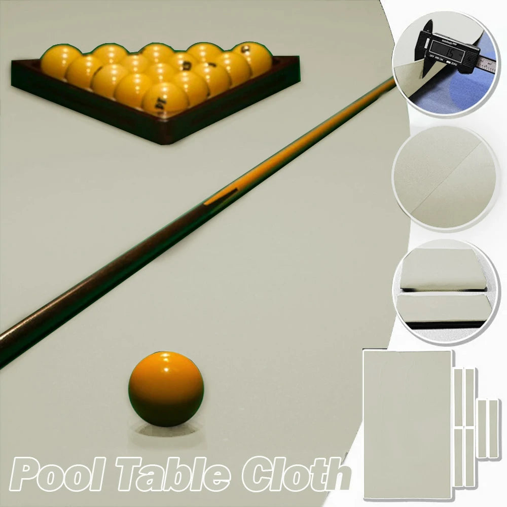 ARIX 7/8/9FT Billiard Table Cloth - High-Density Wool Blend, Anti-Pilling Durable Fabric for Smooth & Accurate Play - Beige & White