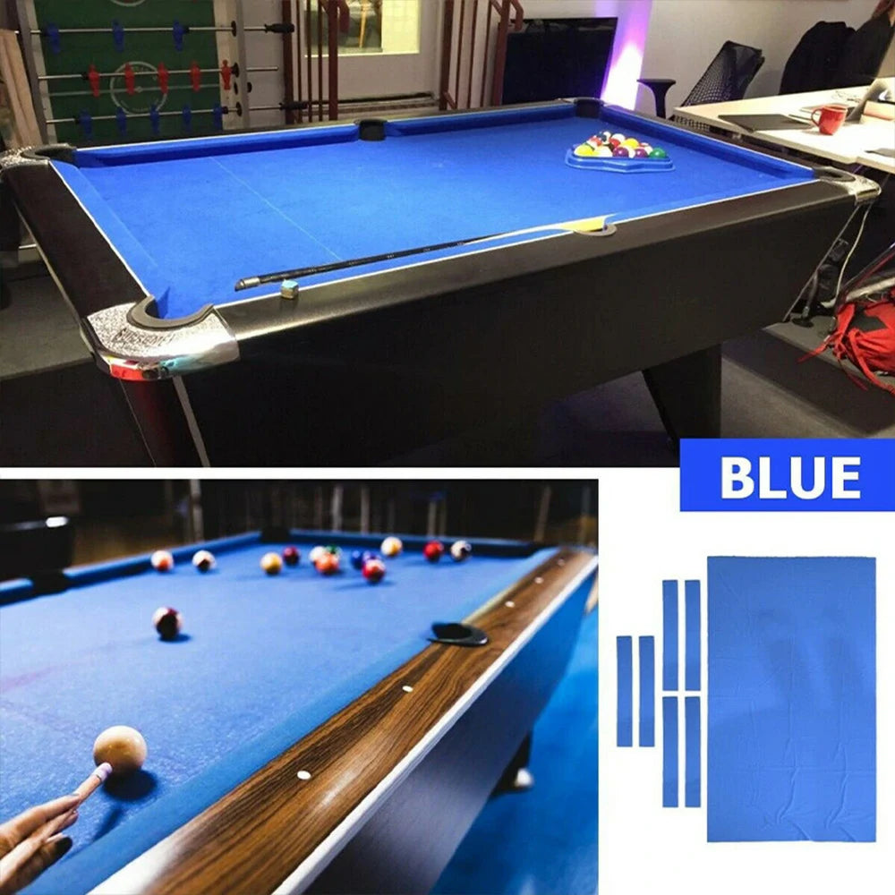 ARIX 7/8/9FT Billiard Table Cloth - High-Density Wool Blend, Anti-Pilling Durable Fabric for Smooth & Accurate Play - Blue