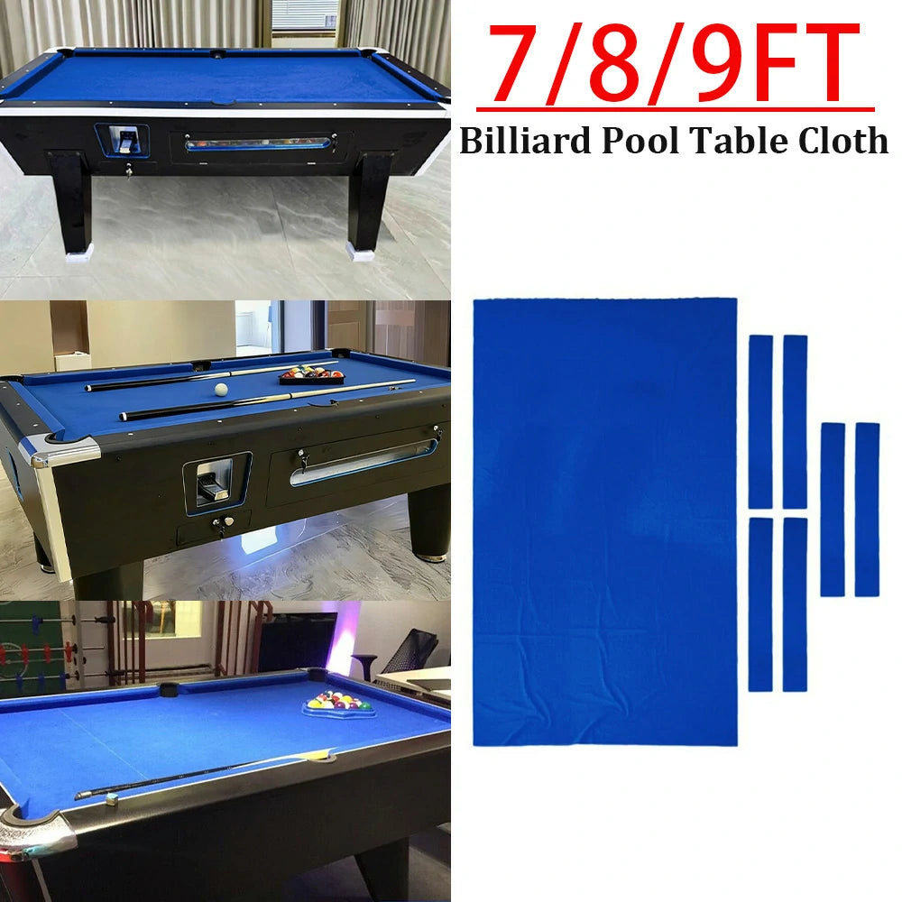 ARIX 7/8/9FT Billiard Table Cloth - High-Density Wool Blend, Anti-Pilling Durable Fabric for Smooth & Accurate Play - Blue