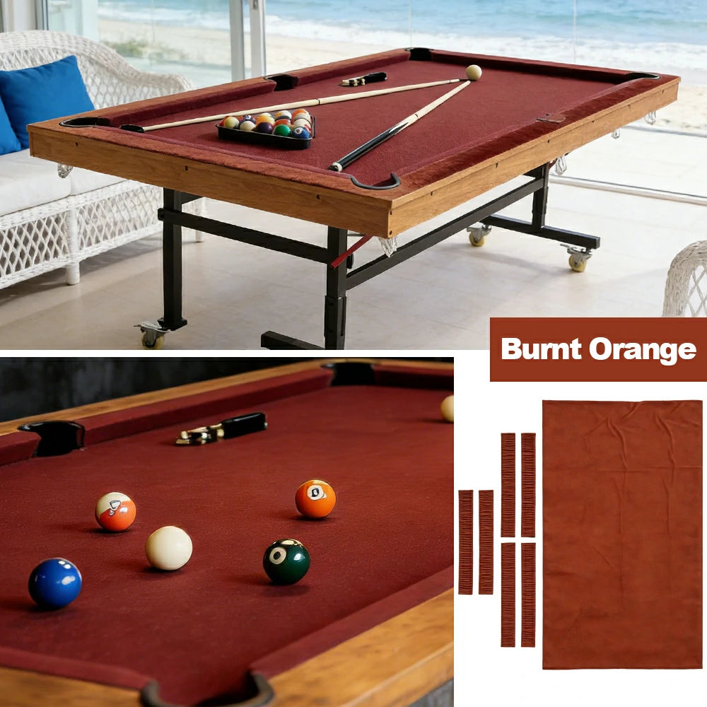 ARIX 7/8/9FT Billiard Table Cloth - High-Density Wool Blend, Anti-Pilling Durable Fabric for Smooth & Accurate Play - Brown