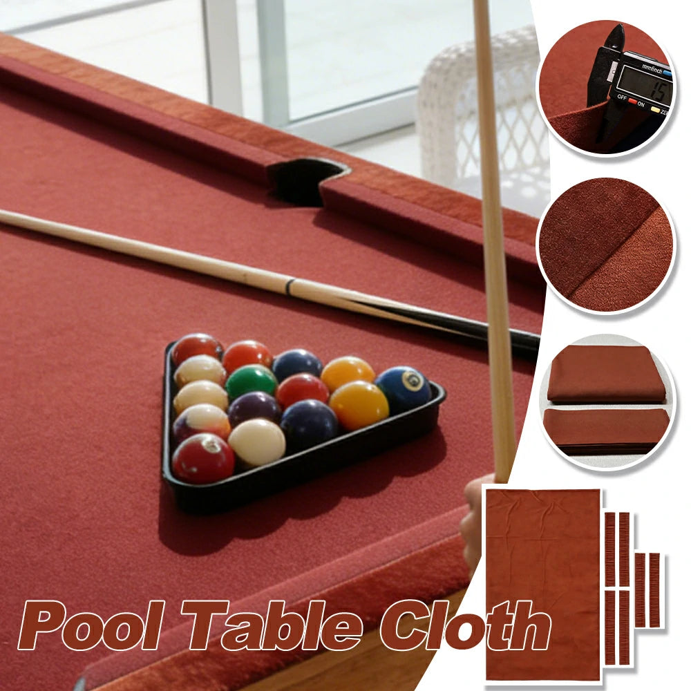 ARIX 7/8/9FT Billiard Table Cloth - High-Density Wool Blend, Anti-Pilling Durable Fabric for Smooth & Accurate Play - Brown